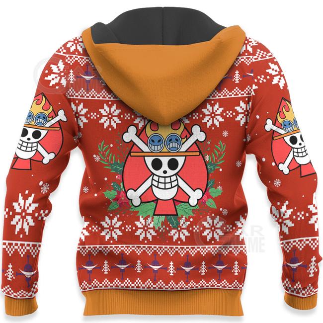 Portgas Ace Ugly Christmas Sweater One Piece Anime Xmas Gift VA10 ...