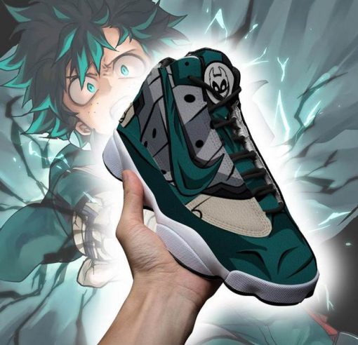 MHA Deku Jordan 13 Shoes My Hero Academia Anime Sneakers - 2 - GearAnime