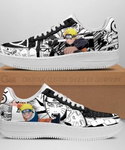 Naruto Air Force Sneakers Manga Custom Style Naruto Anime Sneakers - 1 - GearAnime